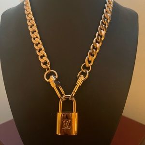 Authentic Louis Vuitton lock key necklace